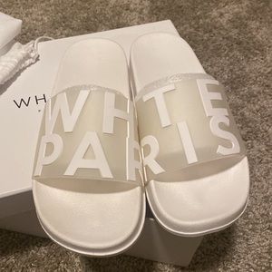 Brand NEW WHTE PARIS slides.